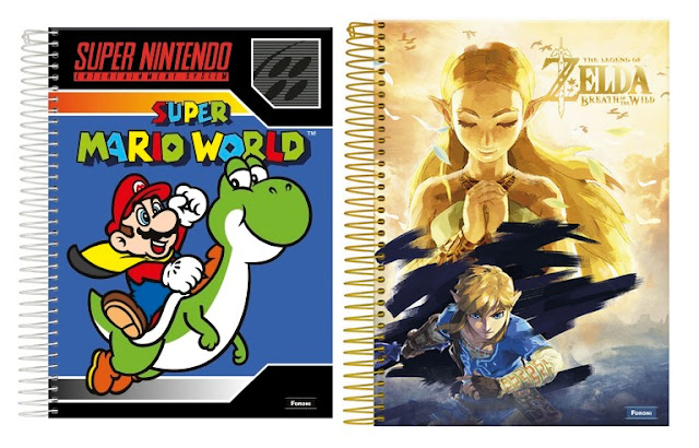 Super Mario e The Legend of Zelda são os temas da coleção de material escolar da Foroni