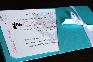 boarding pass wedding invitations