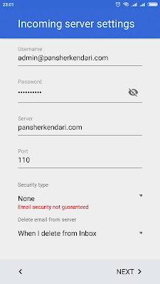 Cara Setting Email Hosting Plesk di Android - 2