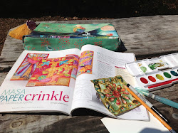 paper cloth scissors march masa issue latte agave april right watercolor painting