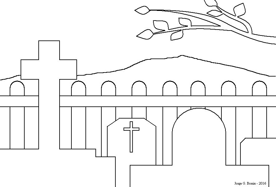 arte no paint desenho para colorir cemitério