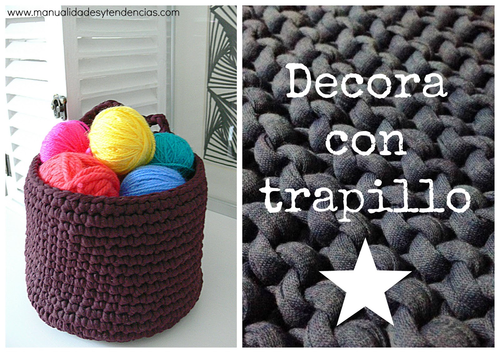 Manualidades y tendencias Crochet cesta de trapillo con patrón gratis Manualidades y tendencias Crochet cesta de trapillo con patrón gratis