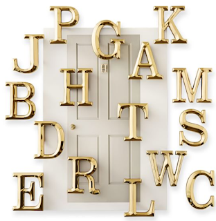 alphabet door knocker