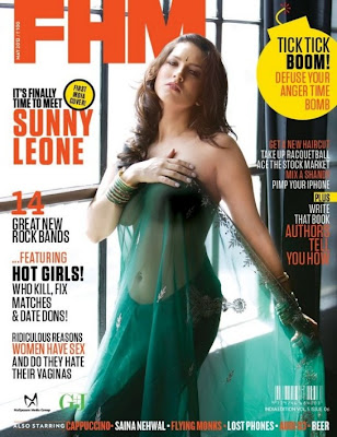 Sunny Leone Sizzles on the cover page of FHM India May 2012 edition