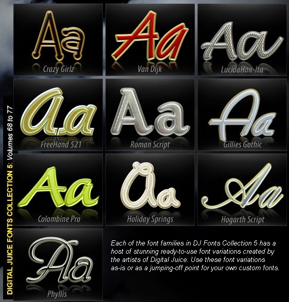 حصريا تحميل المجموعة الخامسة من الخطوط الاحترافية Digital Juice Fonts