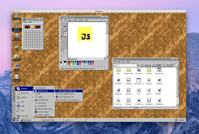 Windows 95 - Paint, Minesweeper Windows 95 - Paint, Minesweeper