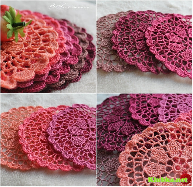 Ergahandmade Crochet Coasters + Diagram