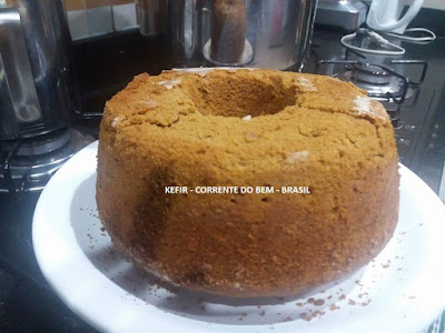 BOLO INTEGRAL DE FARINHA DE ARROZ COM KEFIR DE LEITE BOLO INTEGRAL DE FARINHA DE ARROZ COM KEFIR DE LEITE