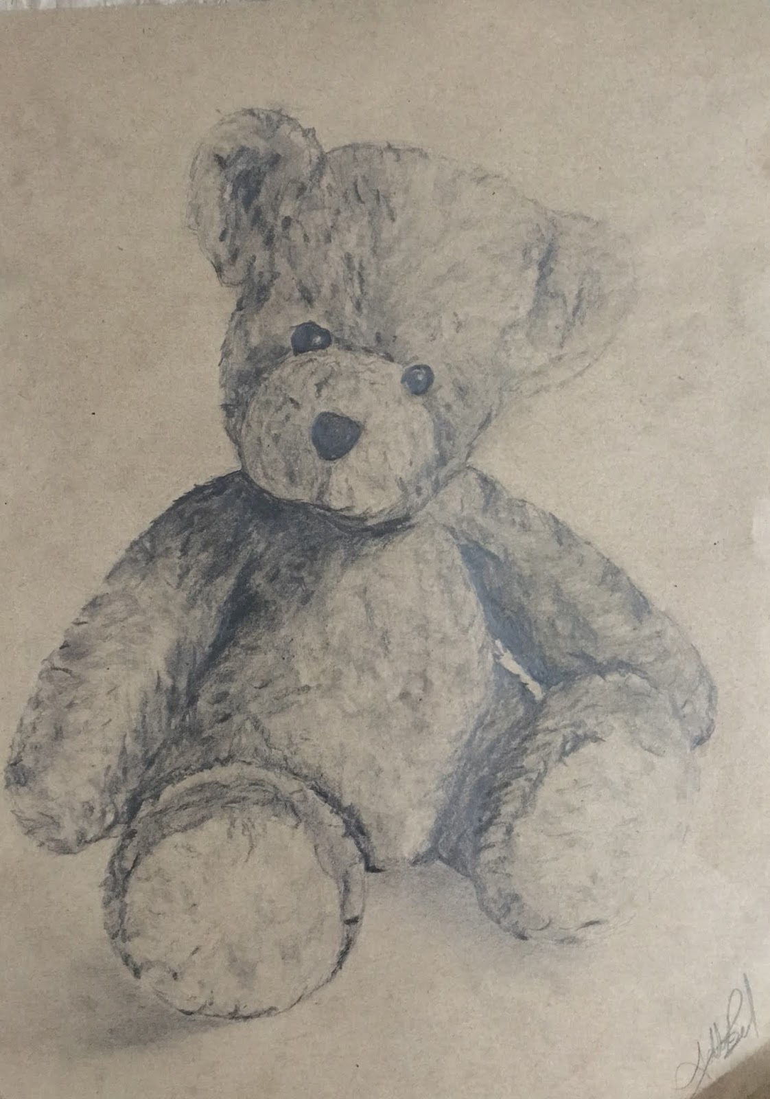 photo Easy Realistic Teddy Bear Drawing art room britt february 2019.