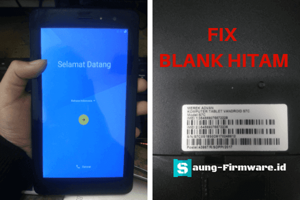 Cara flash advan tablet S7c menggunakan researchdownload fix black lcd hitam