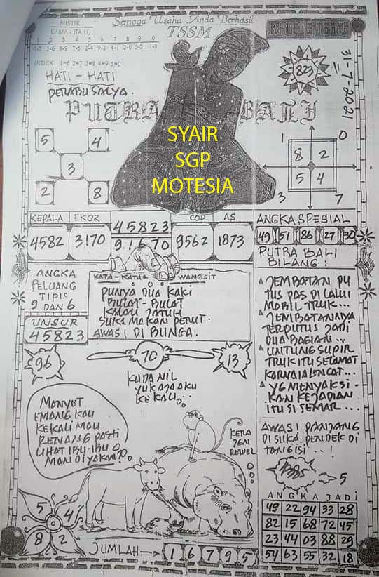 16 Syair hk putra bali 31 agustus 2021