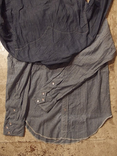engineered garments western shirt blue chambray indigo denim shirting