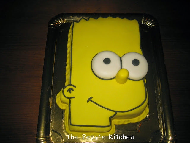 Tarta fondant bart simpson