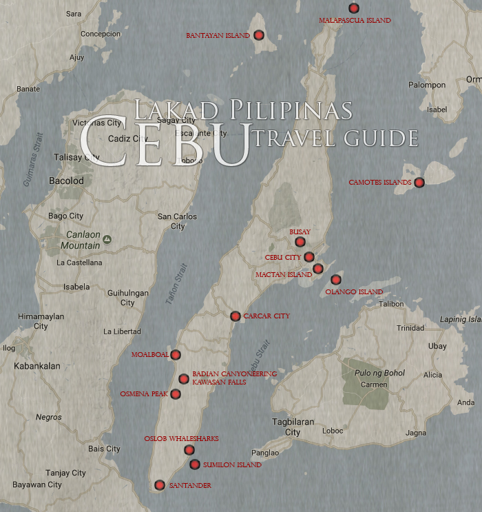 Cebu Tourist Spot Map