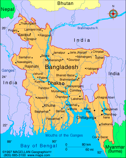 Karte von Asien Region Provinz