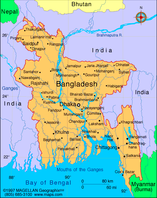 Bangladesch Karte Bangladesch Karte