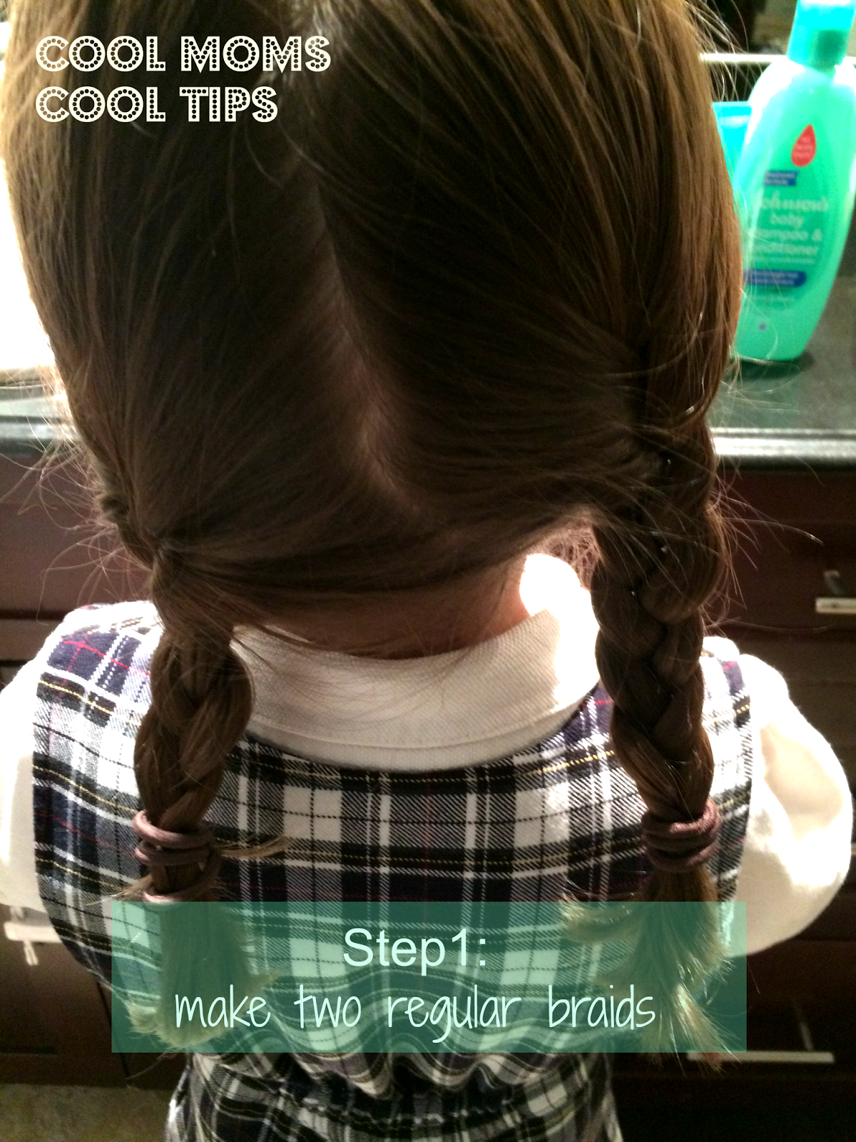 cool moms cool tips No More Tangles Holiday Styles for Girls step 1