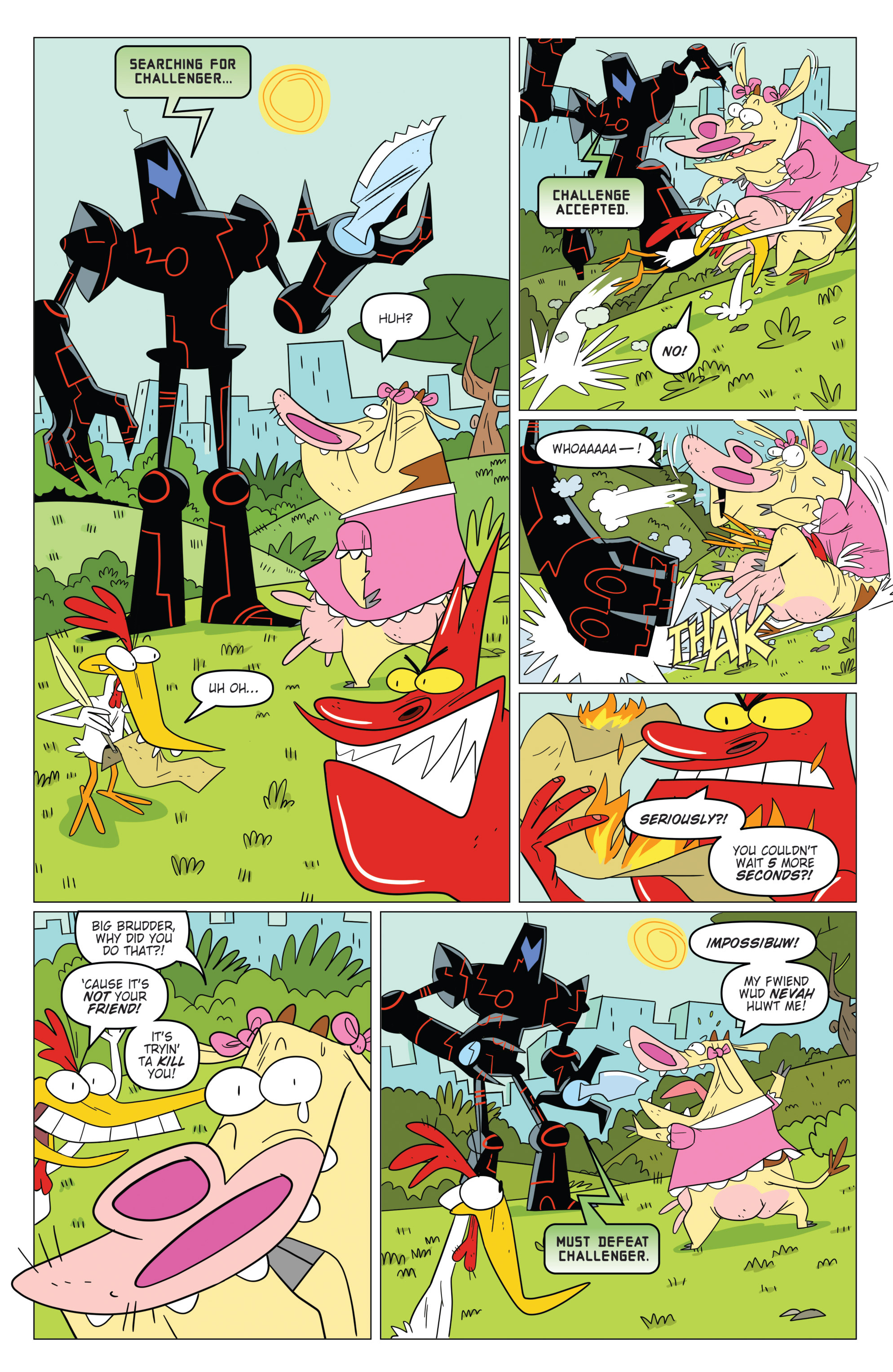 Read online Super Secret Crisis War! comic -  Issue # _Special - Cow and Chicken - 18