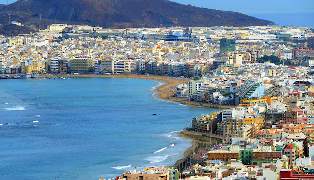 Imagem aérea de Las Palmas de Gran Canaria 