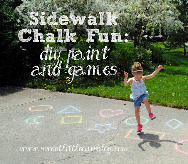 Sidewalk Chalk Fun: 40+ Games and Activities for Kids for the Summer, plus DIY Chalk Paint Recipe - www.sweetlittleonesblog.com