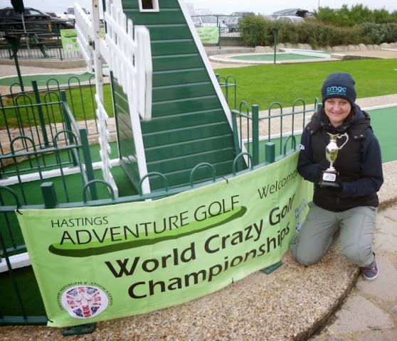 Emily Gottfried and The Gommery Trophy at the 2014 World Crazy Golf Championships in Hastings Emily Gottfried and The Gommery Trophy at the 2014 World Crazy Golf Championships in Hastings