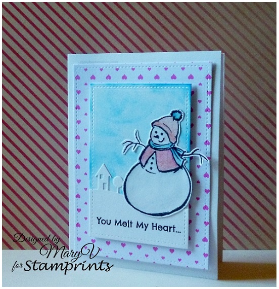stamprints, snowman wishes, digital stamp