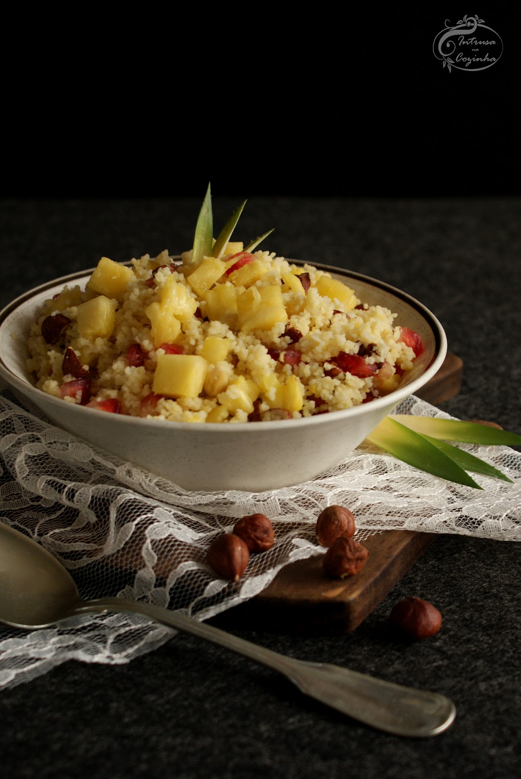 Couscous de Ananás & Romã {Pineapple & Pomegranate Couscous} Intrusa na Cozinha
