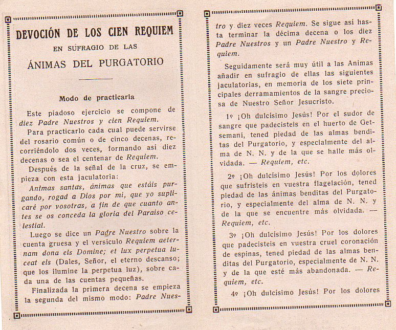 Memento Mori Devocion de los Cien Requiem