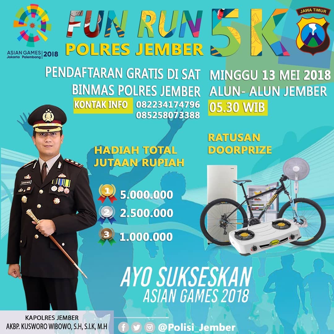 🔍 Polres Jember Fun Run • 2018 Polres Jember Fun Run • 2018