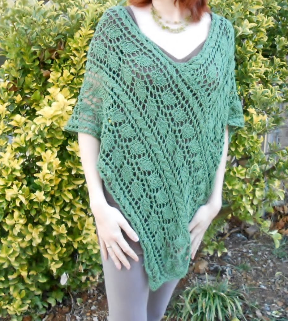 Leafy Greenery Lace poncho