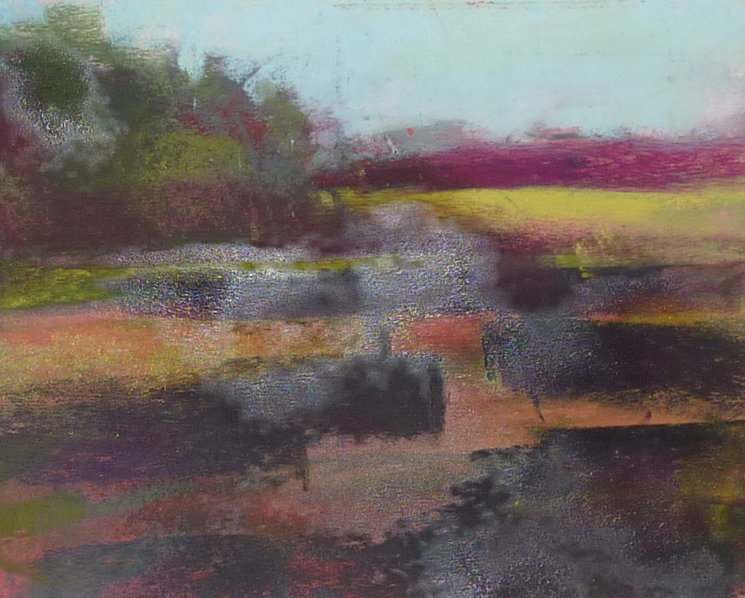 Painting My World Mini Pastel Demo Adding Water to a Boring Painting