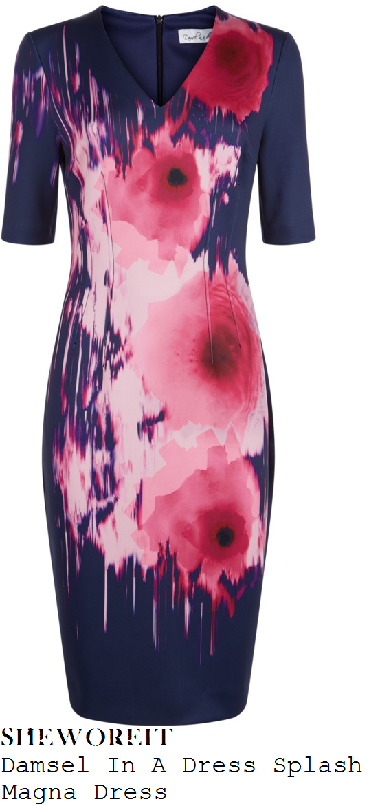 susanna-reid-damsel-in-a-dress-splash-magna-navy-blue-and-pink-splash-floral-print-pencil-dress