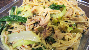 Lunch Week 41: Sesame Noodles with Chicken and Bok Choy