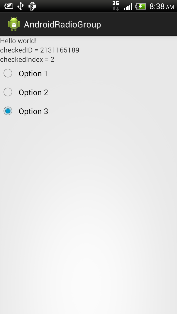 Androider Read index of the checked RadioButton in RadioGroup