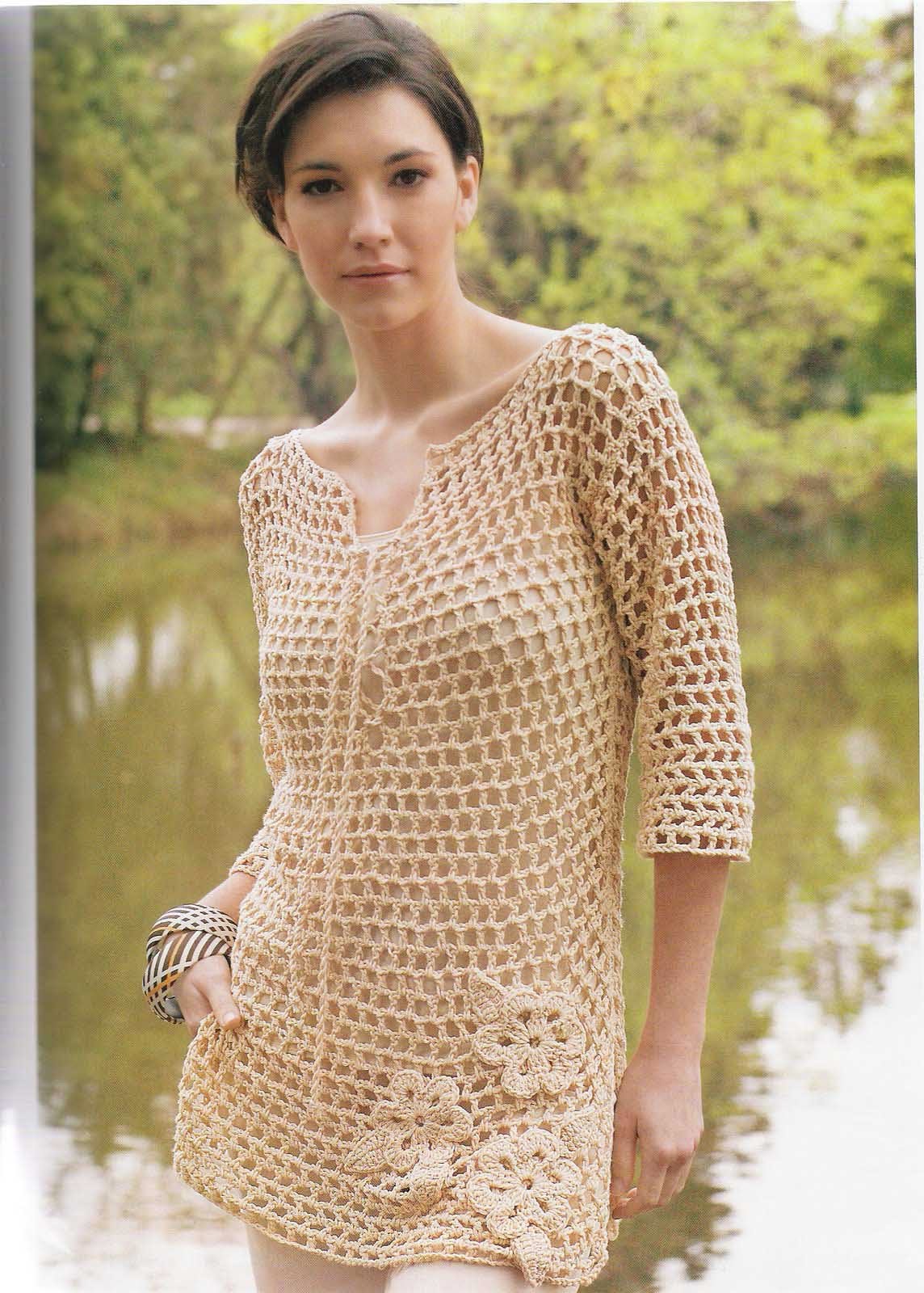 tunica playa crochet