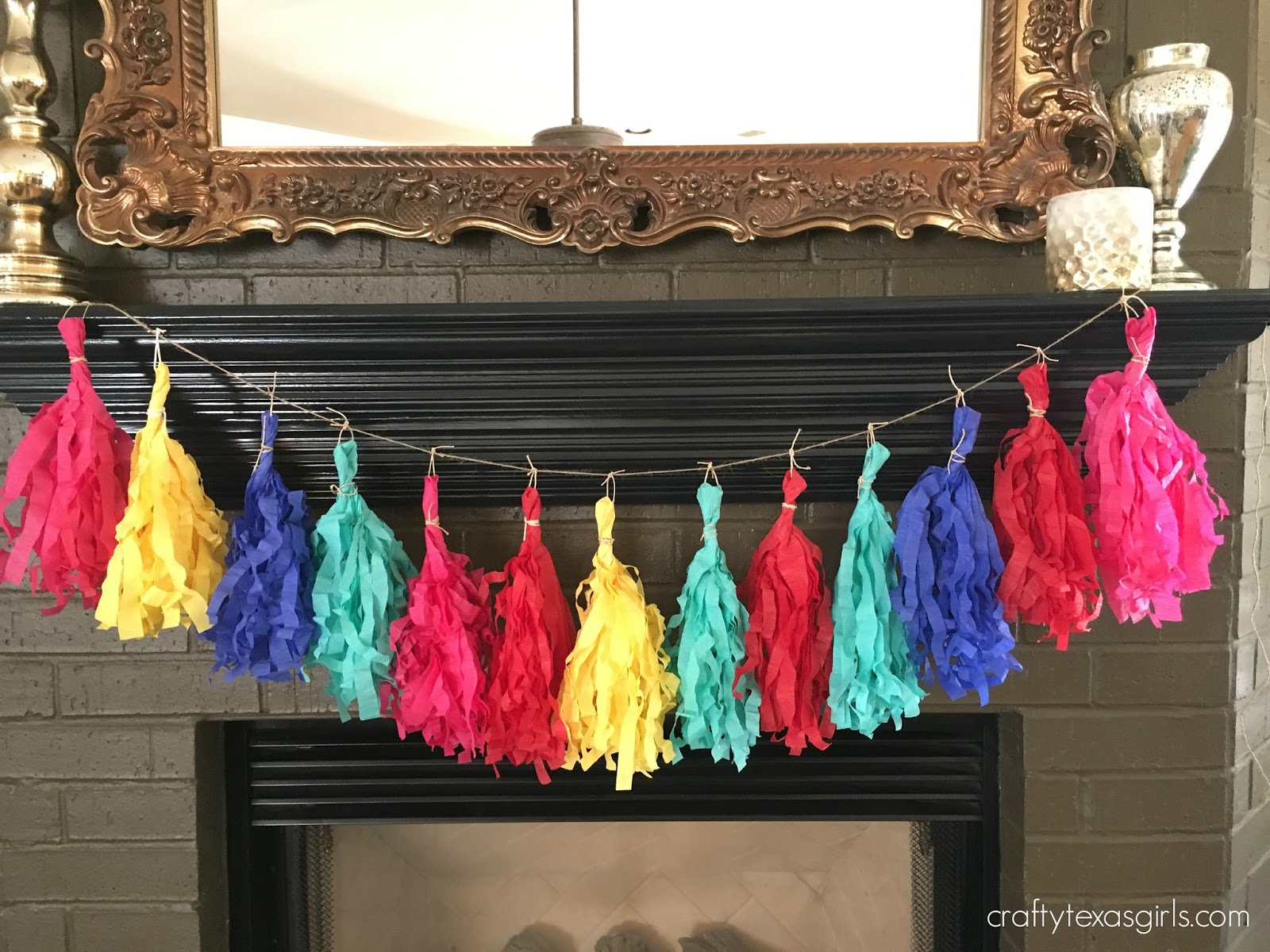 How to Make Tassel Garland using Crepe Paper Streamers - Made by A Princess