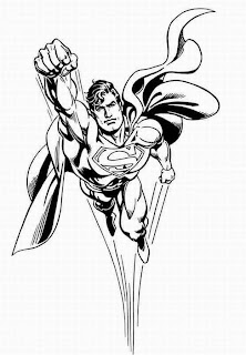 superman flying in the air coloring page for children free coloring pages,photos for kids