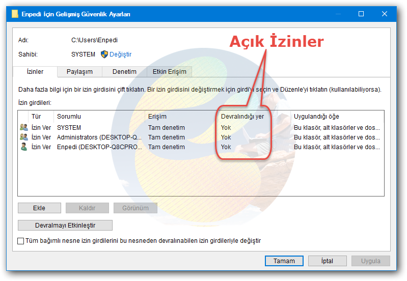 windows 7 8 ve 10 klasor ve dosya
