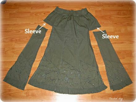 короткое легкое платье. From maxi skirt to dress