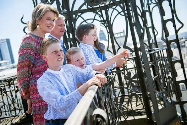 King Philippe, Queen Mathilde, Crown Princess Elisabeth, Prince Emmanuel, Princess Eleonore and Prince Gabriel at photo-shoot, holiday, style, fashions