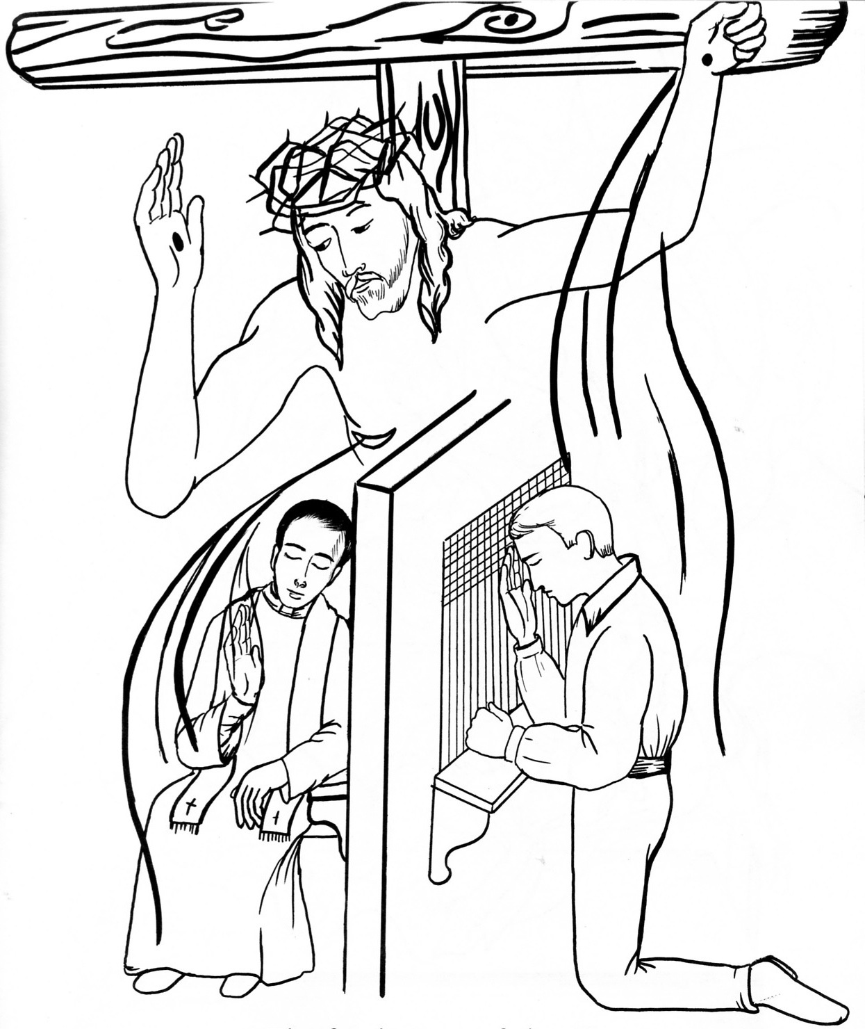 sacrament of confession coloring pages - photo #5