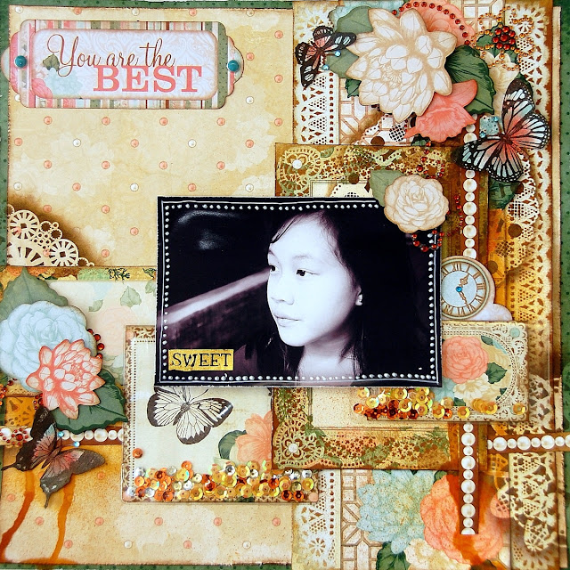 You Are The Best Layout by Irene Tan using BoBunny Felicity collection