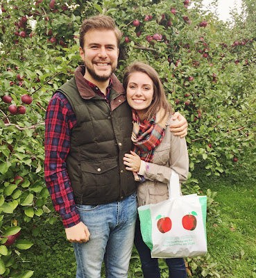 fall, apple picking, couples