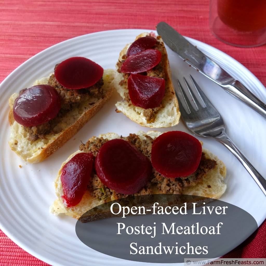 Farm Fresh Feasts Open Faced Liver Paté LeverPostej Meatloaf Sandwiches