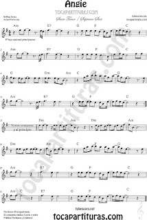  Soprano Sax y Saxo Tenor Partitura de Angie The Rolling Stones Sheet Music for Soprano Sax and Tenor Saxophone Music Scores