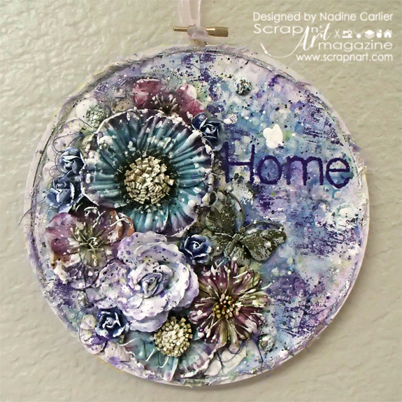 A Hello Canvas Using an Embroidery Hoop Nadine Carlier
