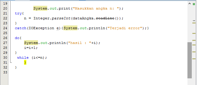 Perulangan do while pada Java | BelajarKuliahKomputer