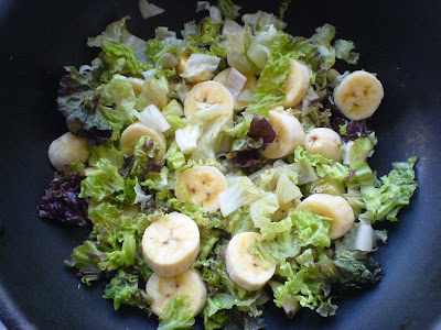 Banana & Lettuce Salad with a Chilli-Chocolate Dressing