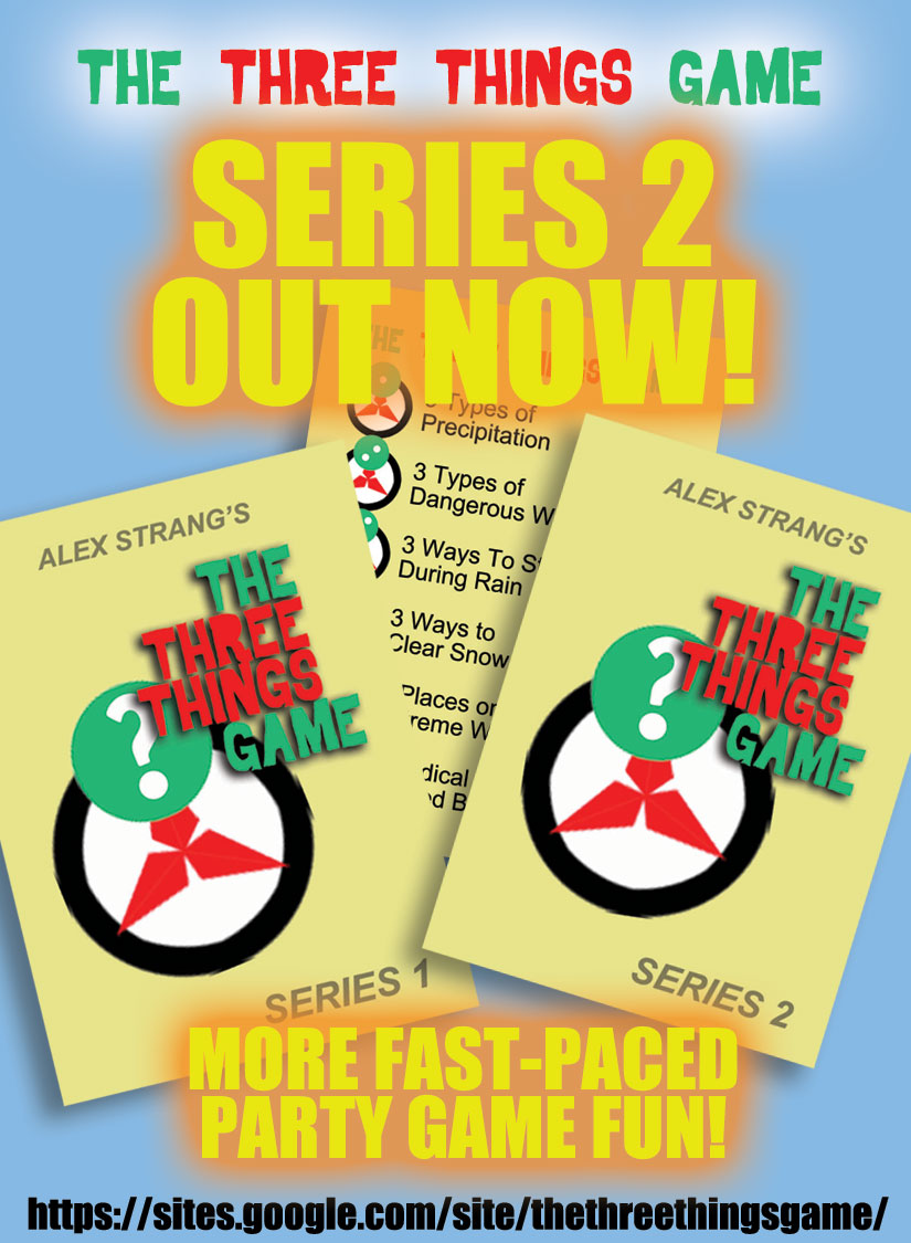 SERIES 2 NOW AVAILABLE! The Three Things Game! Social Party Card Game