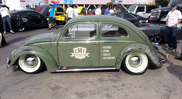 Custom green VW beetle